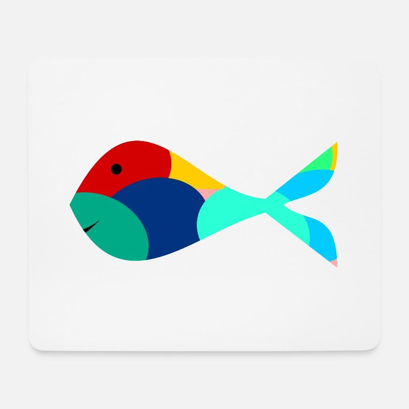 FISCH. SARDINE. APRILSCHERZ. MEER. OZEAN - Mousepad (Querformat) - Weiß