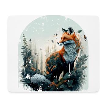 Fuchs Natur Wald Umweltschutz Klimaschutz - Mousepad (Querformat) - Weiß - Vorne