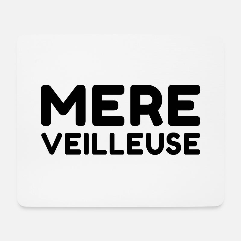 MERE VEILLEUSE B - Tapis de souris (format paysage) - blanc