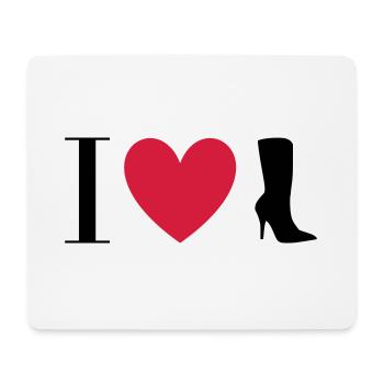 ★ design colors changeable ★ I love boots - Mouse Pad (horizontal) - white - Front