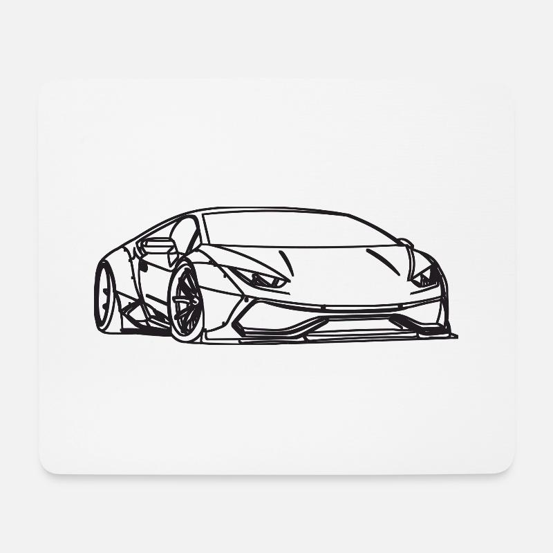 Car - Mouse Pad (horizontal) - white