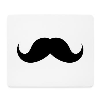 Moustache - Tapis de souris (format paysage) - blanc - Devant