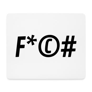 Fuck off - Mousepad (Querformat) - Weiß - Vorne