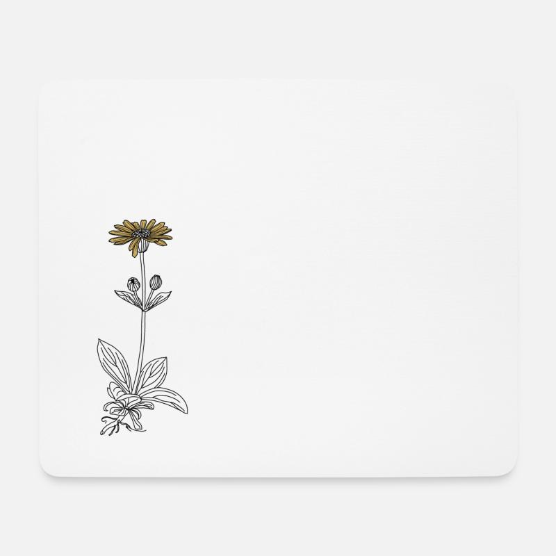 Blume Arnika - Mousepad (Querformat) - Weiß