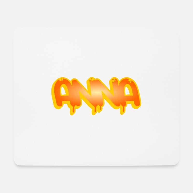 Graffiti Name Anna - Mousepad (Querformat) - Weiß