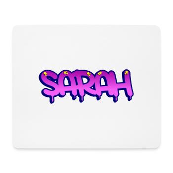 Graffiti prénom Sarah - Tapis de souris (format paysage) - blanc - Devant