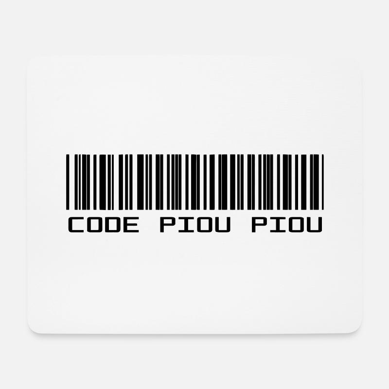 PIOU PIOU CODE - Mousepad (Querformat) - Weiß