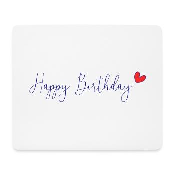 JAHRESTAG. ALLES GUTE ZUM GEBURTSTAG. ALLES GUTE ZUM GEBURTSTAG. - Mousepad (Querformat) - Weiß - Vorne