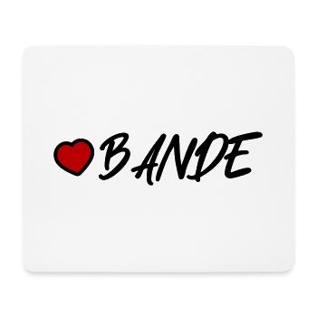 Bande Herz - Mousepad (Querformat) - Weiß - Vorne