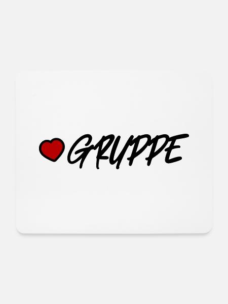 Gruppe Herz - Mousepad (Querformat) - Weiß