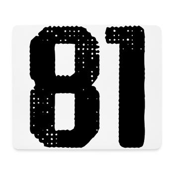 81 Zahl Trikot - Mousepad (Querformat) - Weiß - Vorne