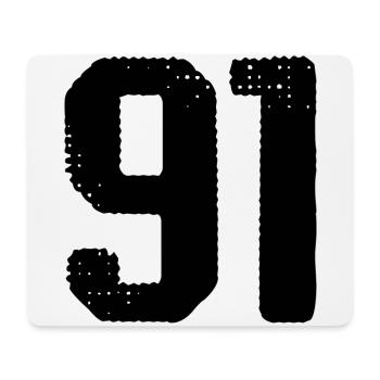 91 number jersey - Mouse Pad (horizontal) - white - Front