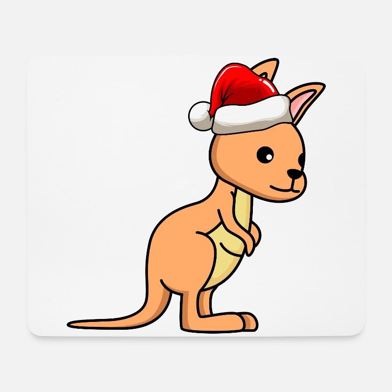 Kangaroo Comic Weihnachten - Mousepad (Querformat) - Weiß