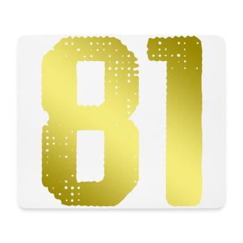 81 Number jersey - Mouse Pad (horizontal) - white - Front