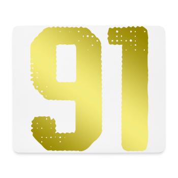 91 number jersey - Mouse Pad (horizontal) - white - Front