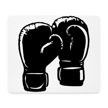 Gants de boxe Symbole Sports de boxe - Tapis de souris (format paysage) - blanc - Devant