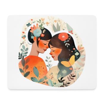Verliebtes Paar - Mousepad (Querformat) - Weiß - Vorne