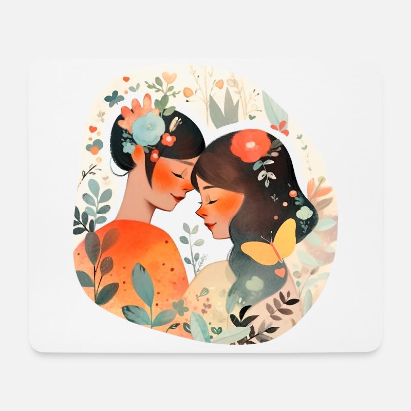 Verliebtes Paar - Mousepad (Querformat) - Weiß