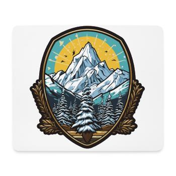 Landscape Mountains Coat of Arms - Mouse Pad (horizontal) - white - Front