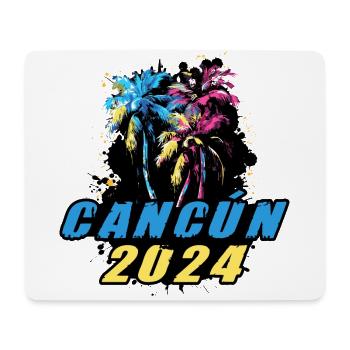 Cancun 2024 Vacances Palmiers Colorés - Tapis de souris (format paysage) - blanc - Devant