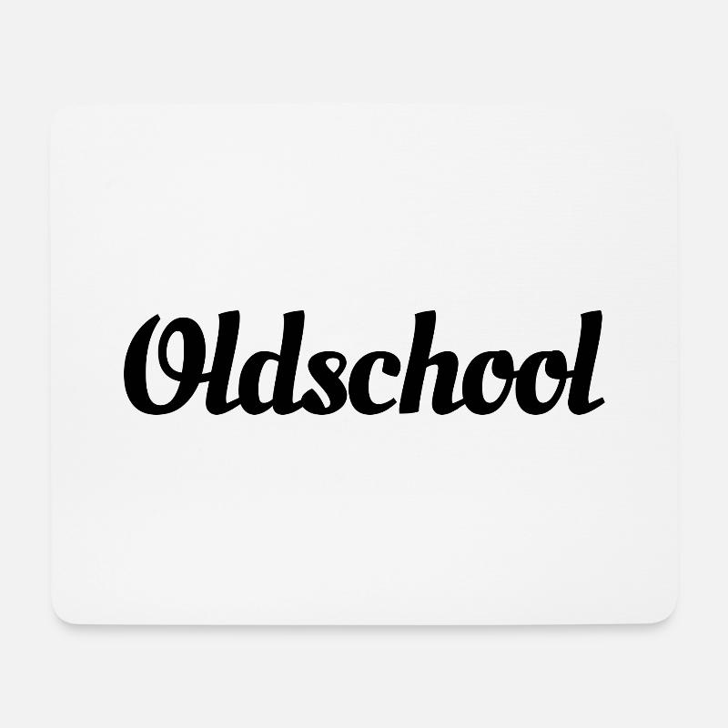 Oldschool Retro Vintage Design Schriftzug - Mousepad (Querformat) - Weiß