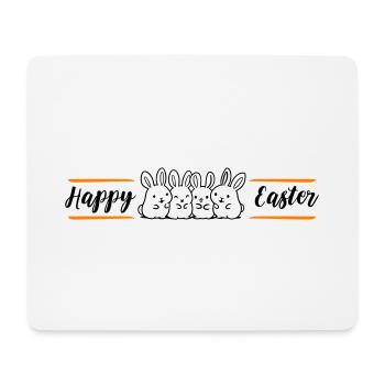 Équipe des lapins de Joyeuses Pâques - Tapis de souris (format paysage) - blanc - Devant