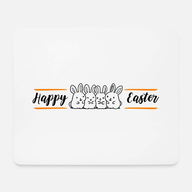 Frohe Ostern Hasen Team - Mousepad (Querformat) - Weiß