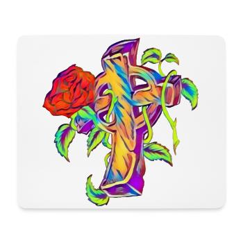 Celtic Cross - Mouse Pad (horizontal) - white - Front