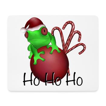Santa Claus frog prince candy canes Nicholas - Mouse Pad (horizontal) - white - Front