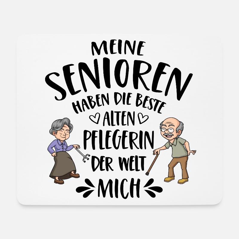 Beste Altenpflegerin der Welt - Mousepad (Querformat) - Weiß