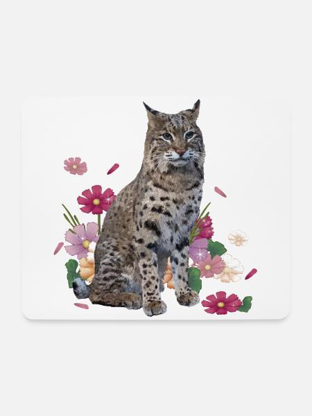 Luchs - Mousepad (Querformat) - Weiß