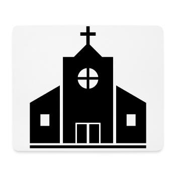Kirche - Mousepad (Querformat) - Weiß - Vorne