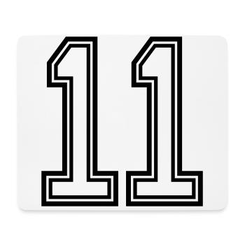 11 Number symbol - Mouse Pad (horizontal) - white - Front