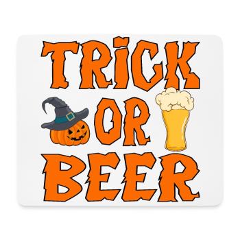 Halloween Trick or Beer - Mousepad (Querformat) - Weiß - Vorne