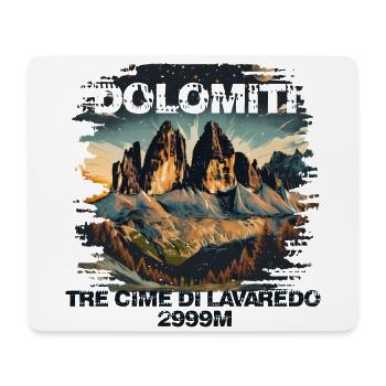 Dolomites de Tre Cime Lavaredo Dolomites des Trois Pics - Tapis de souris (format paysage) - blanc - Devant