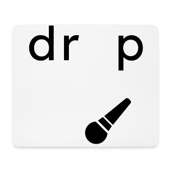 Drop the Microphone Geschenk - Mousepad (Querformat) - Weiß - Vorne