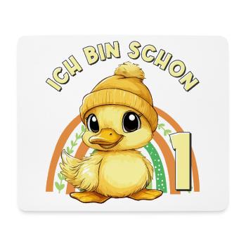 1. Geburtstag Ente Regenbogen Süß Niedlich - Mousepad (Querformat) - Weiß - Vorne