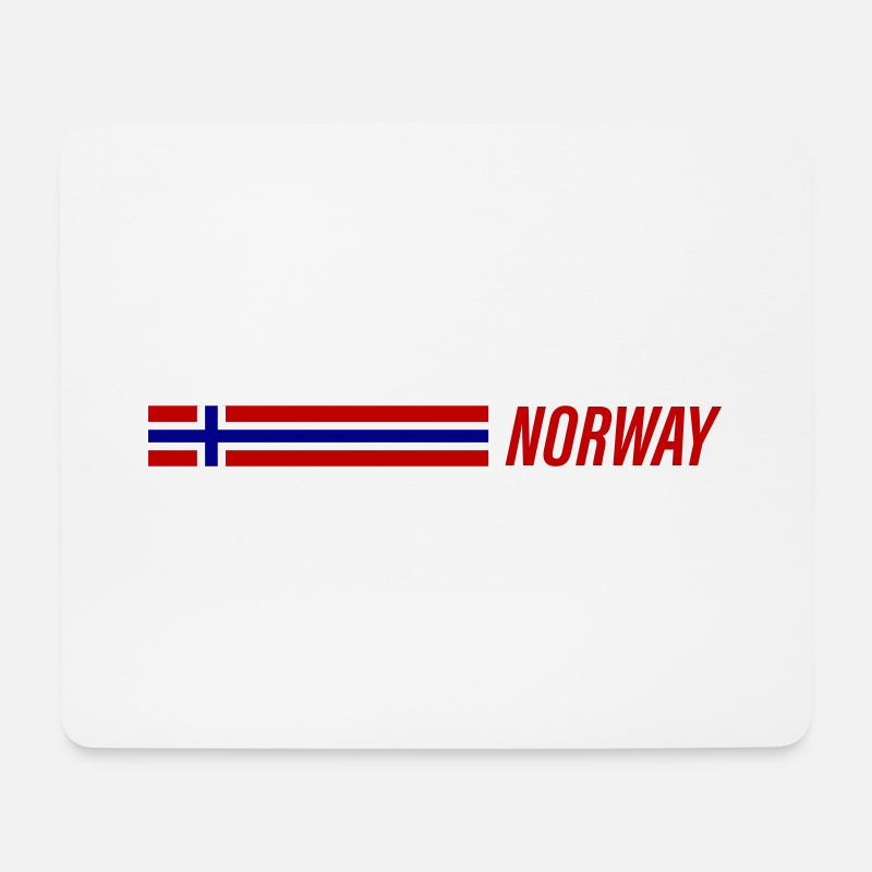 Norwegen Fahne - Mousepad (Querformat) - Weiß