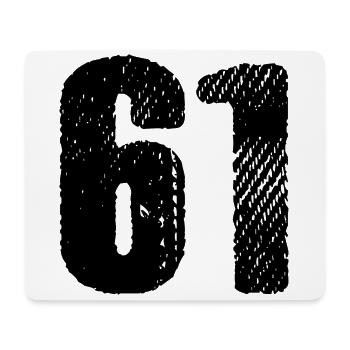 61 number jersey - Mouse Pad (horizontal) - white - Front