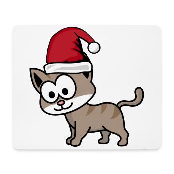 Cat Comic Christmas - Mouse Pad (horizontal) - white - Front