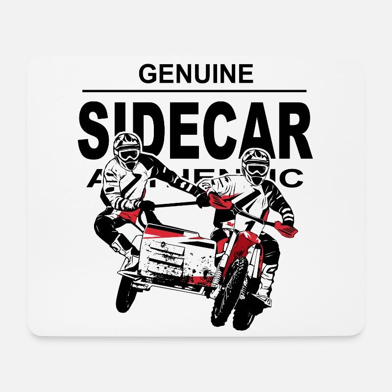 Sidecarcross - Seitenwagen Moto Cross - Mousepad (Querformat) - Weiß
