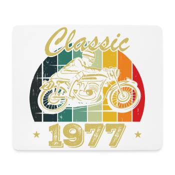 Klassisches Vintage-Geburtstagsgeschenk aus dem Jahr 1977 - Mousepad (Querformat) - Weiß - Vorne