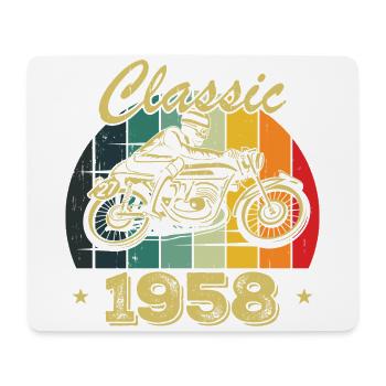 Cadeau D’anniversaire Classique vintage Né en 1958 - Tapis de souris (format paysage) - blanc - Devant