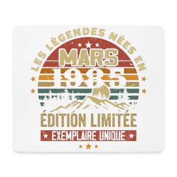 Vintage 1985 Mars Cadeau Anniversaire Rétro 1985 - Tapis de souris (format paysage) - blanc - Devant