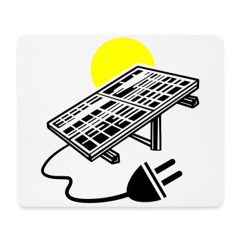 Symbole de l’installation photovoltaïque Énergie solaire - Tapis de souris (format paysage) - blanc - Devant