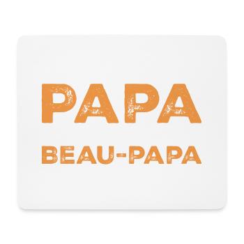 Ich habe zwei Titel: Papa und Stiefvater - Mousepad (Querformat) - Weiß - Vorne