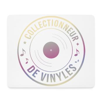 Collectionneur de vinyles - Tapis de souris (format paysage) - blanc - Devant