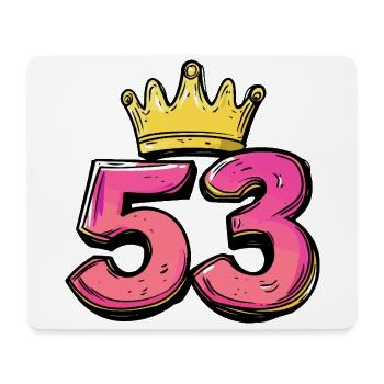 53 Number Crown - Mouse Pad (horizontal) - white - Front