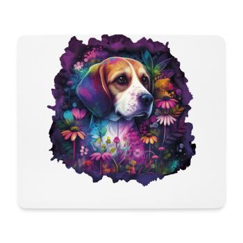 Beagle Beagle Motif Gift - Mouse Pad (horizontal) - white - Front