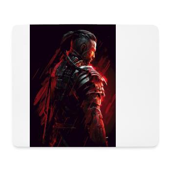 Neon Cyber Warrior #9 - Mousepad (Querformat) - Weiß - Vorne
